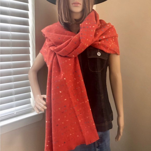 Maeve Multi Colored Scarf in Rust - Picture 2 of 6